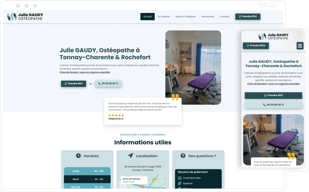 Julie gaudy site web - Homepage - FW - Media Solar