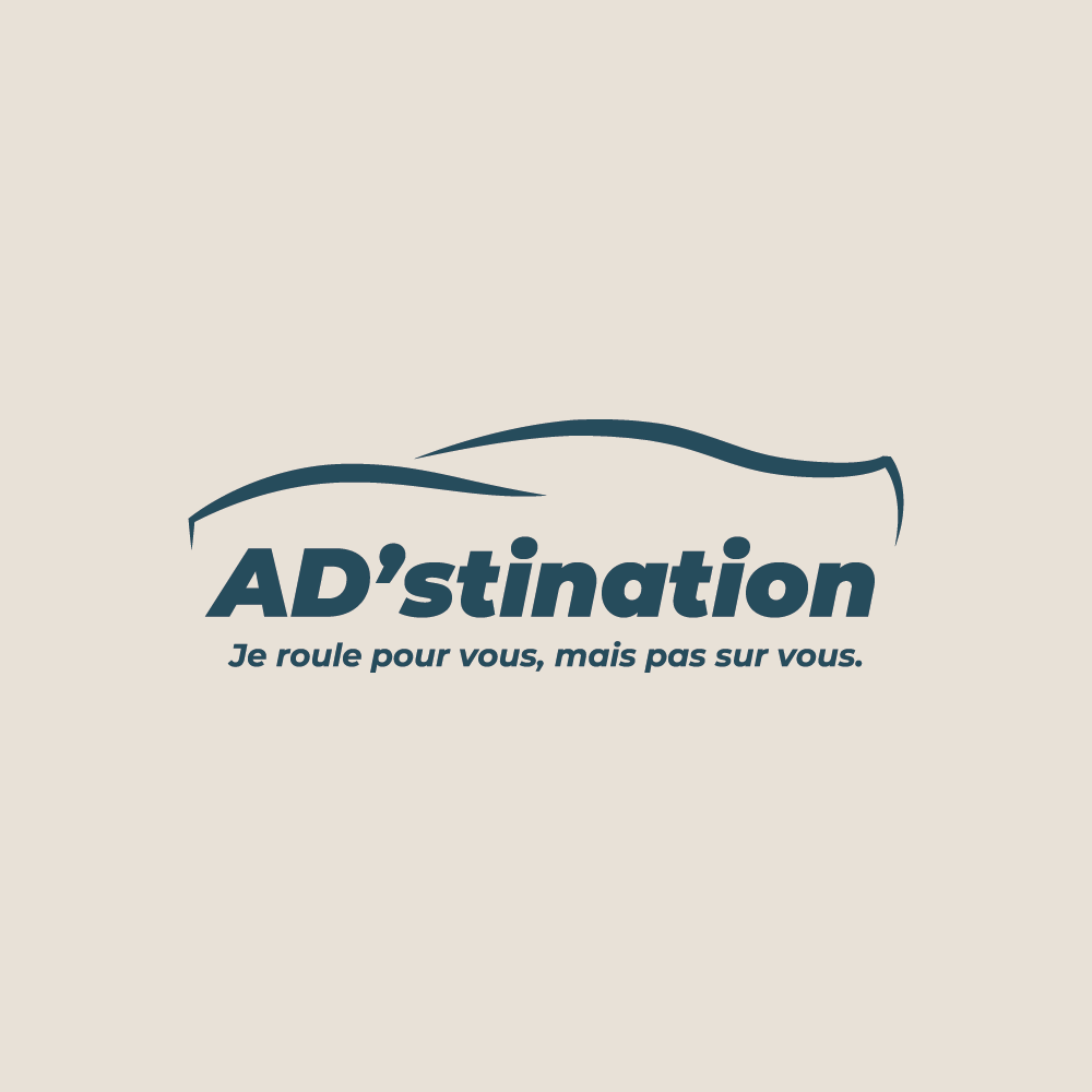 Identité visuelle pour chauffeur privé et VTC, logo, projet AD'stination